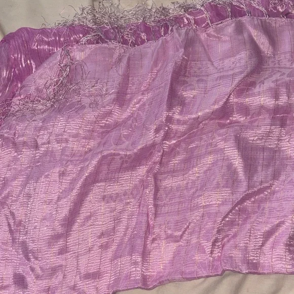 Pink Fringed Scarf - Picture 2 of 4